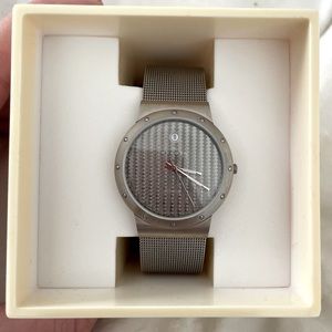 Skagen charcoal steel mesh watch